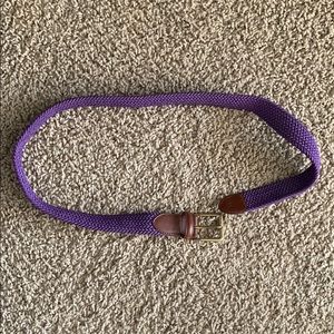 Paul Stuart violet braided belt